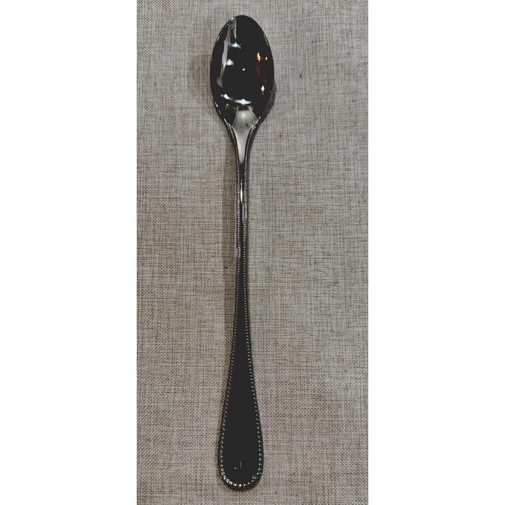 Lot Of 8 Orleans Stainless Flatware ORL9 Iced‎ Tea Spoons  Beaded Edge NIB